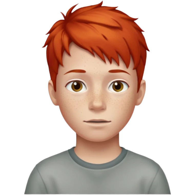 red haired young boy emoji
