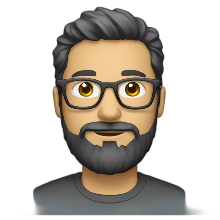 software engineer with glasses and beard emoji