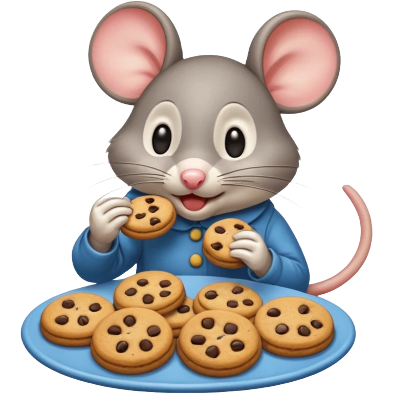 mouse eating cookies emoji