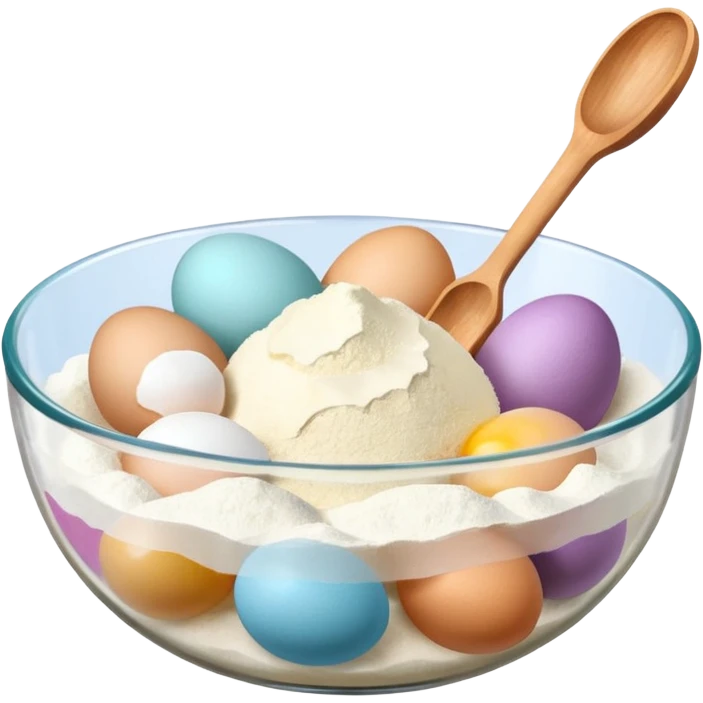 baking ingredients before preparation emoji