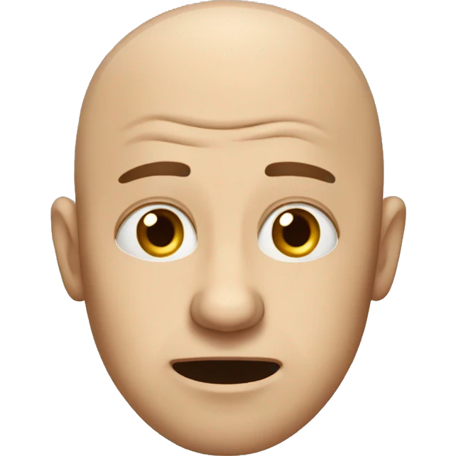 a man that’s bald and has a big nose crying  emoji