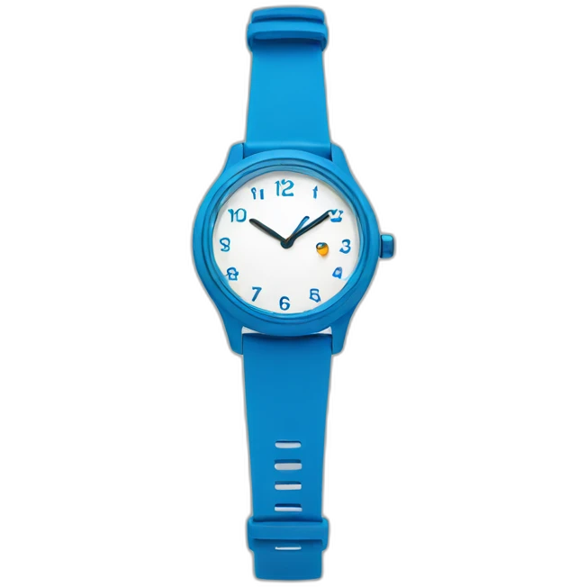 blue colour watch emoji