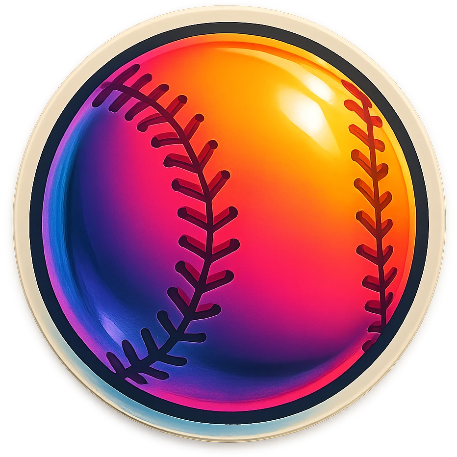 baseball, retro stickers style emoji