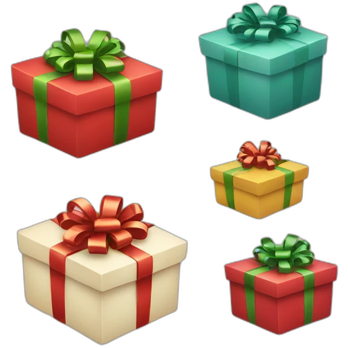 christmas presents with decoration emoji