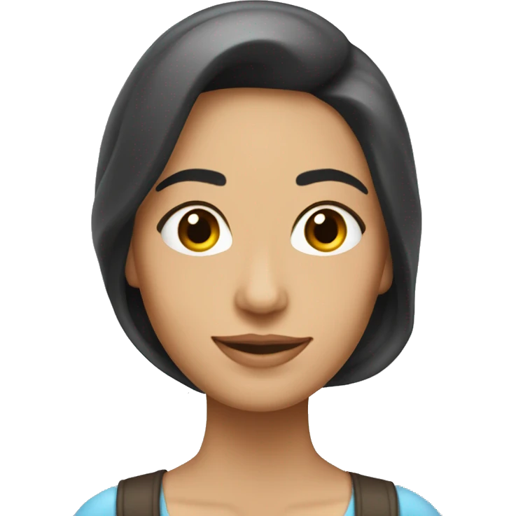 mujer argentin con pelo largo rulos morocha emoji
