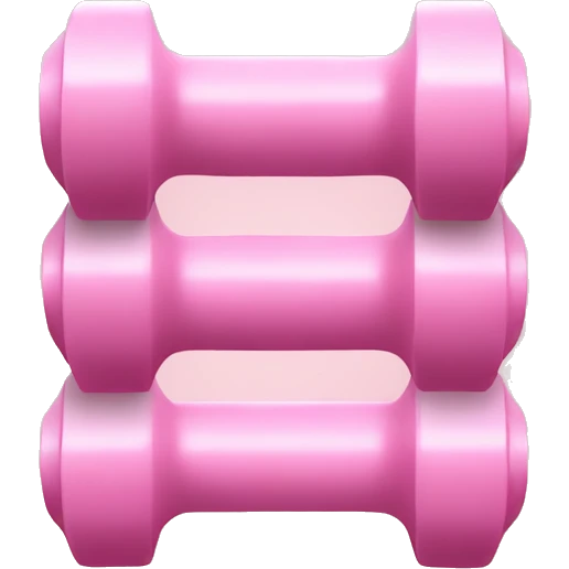 soft pink dumbbells emoji