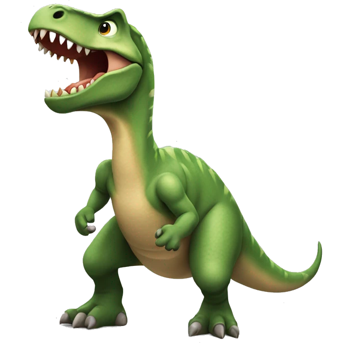 Dinosaurio con juguito emoji