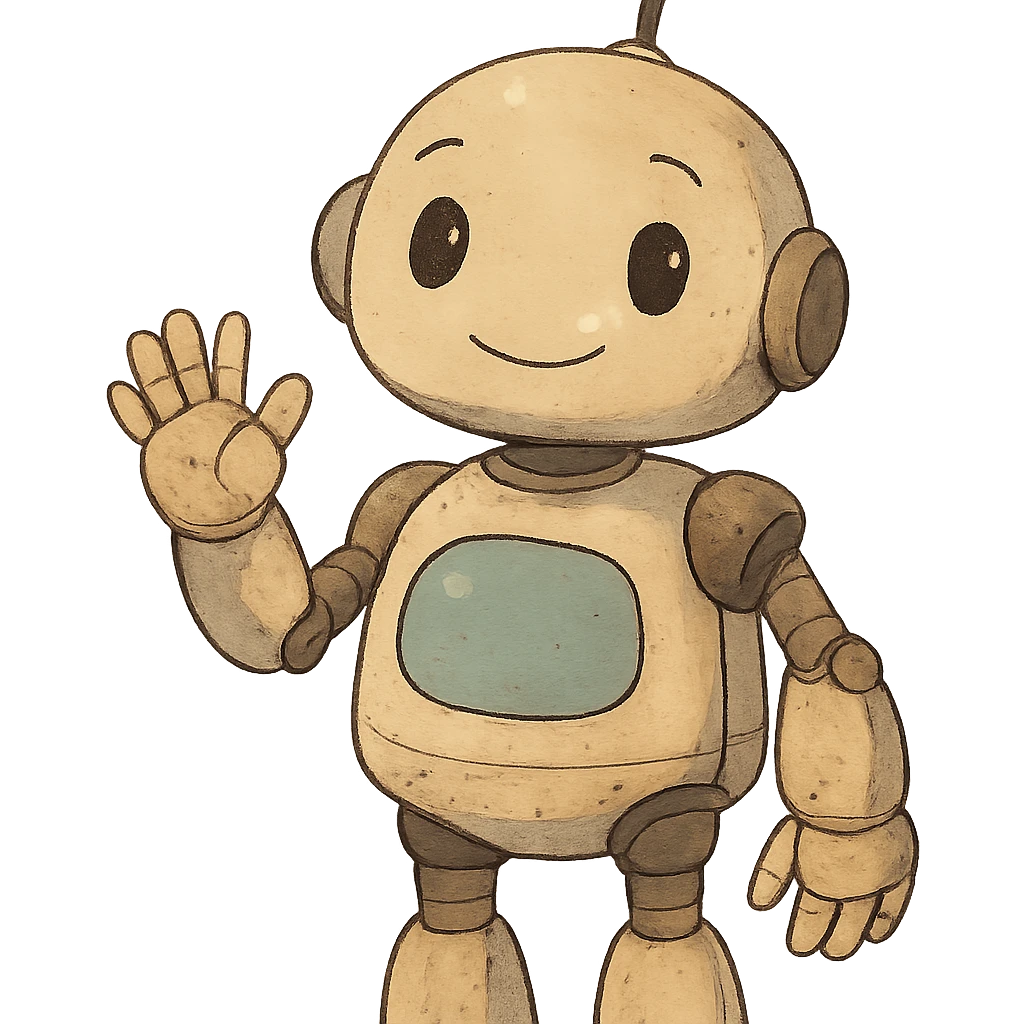 ghibli style friendly AI assistant emoji