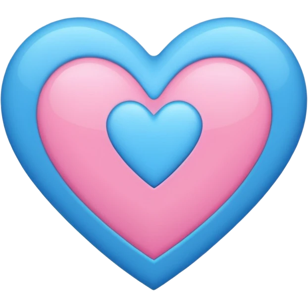 un corazón negro, rosado & azul emoji