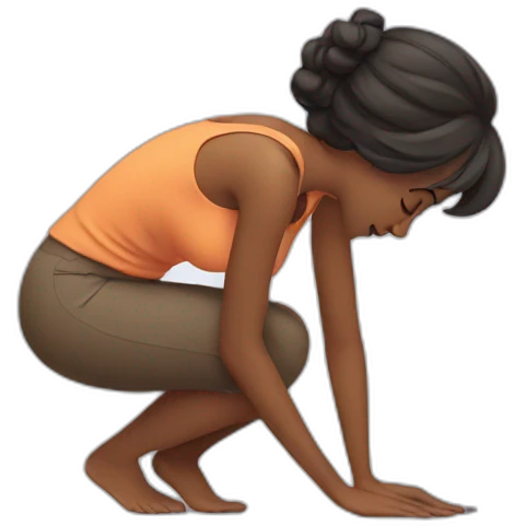 woman bending down emoji