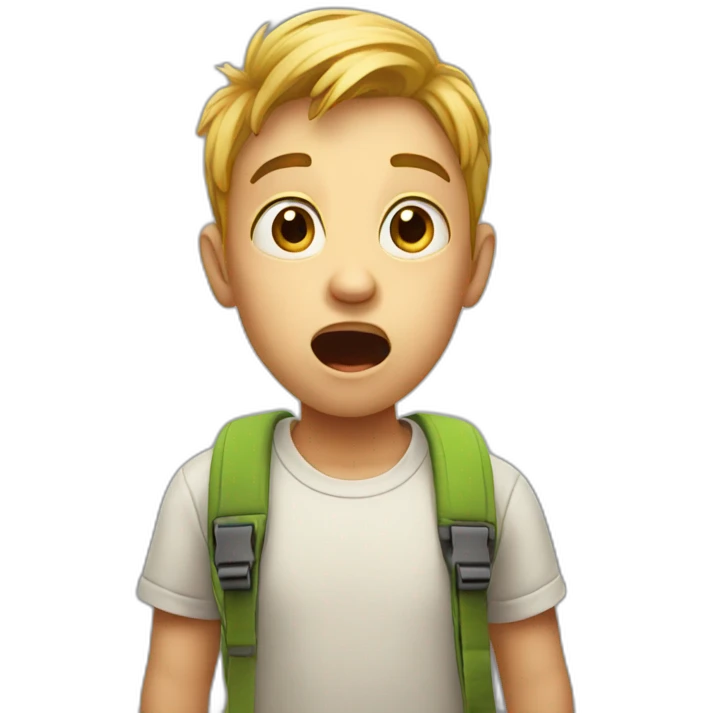 surprised kid emoji