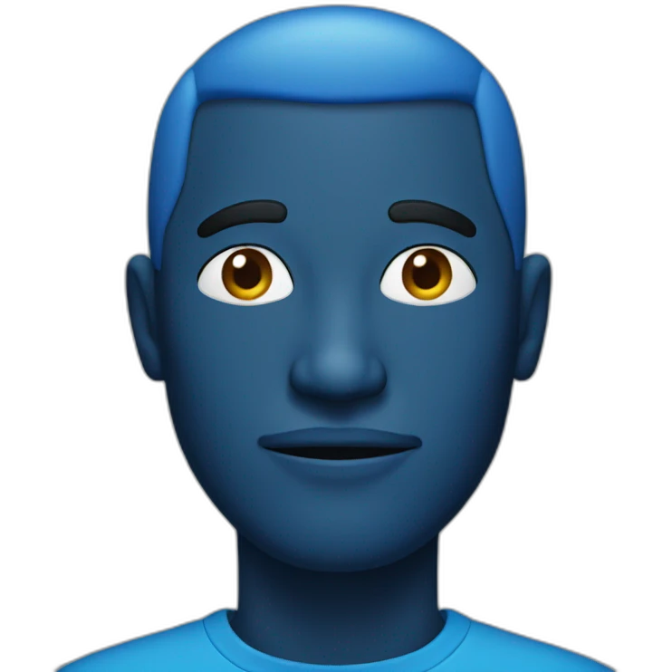 blue colored man emoji