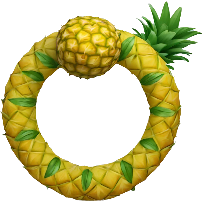 Pineapple in as rubber ring emoji