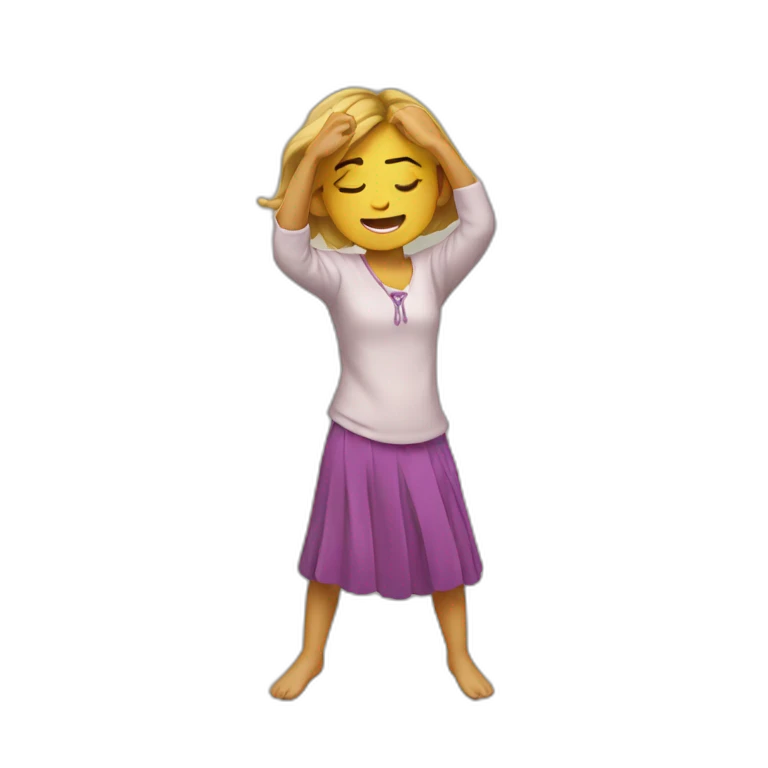 Fille qui dab emoji