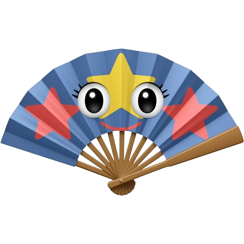 Face painted stars fan emoji