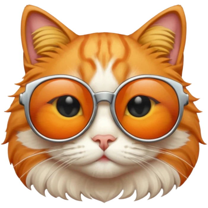 Cat with sunglasses and fish eyes  emoji