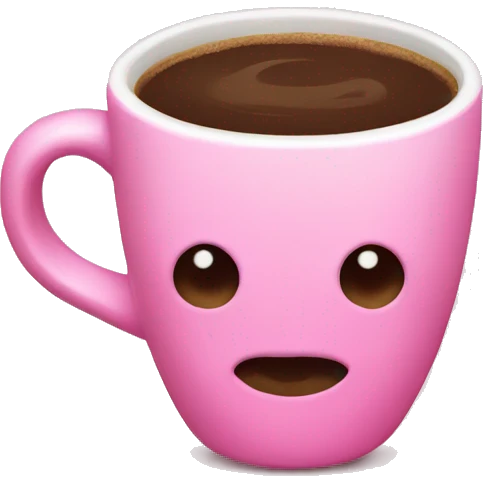 Pink coffee emoji