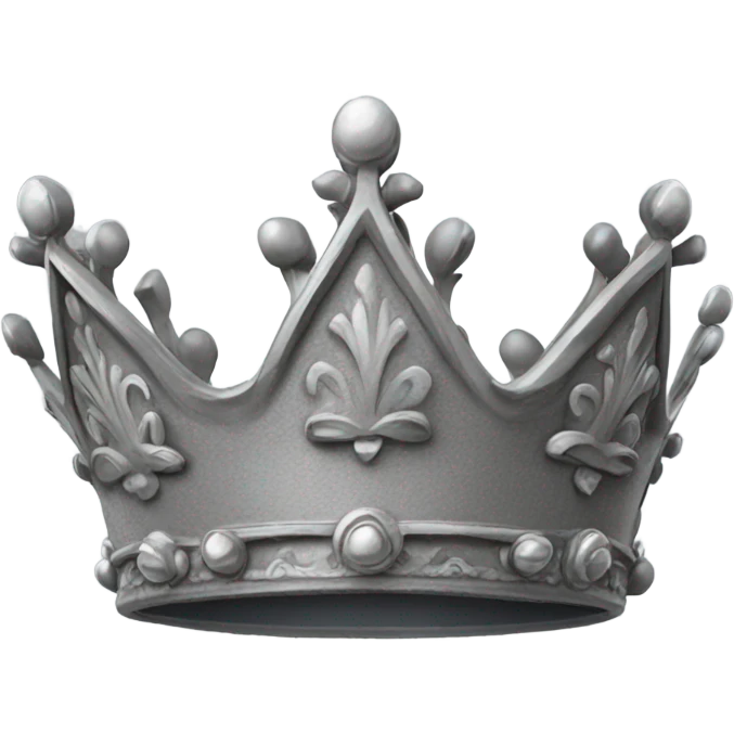 Grey crown emoji