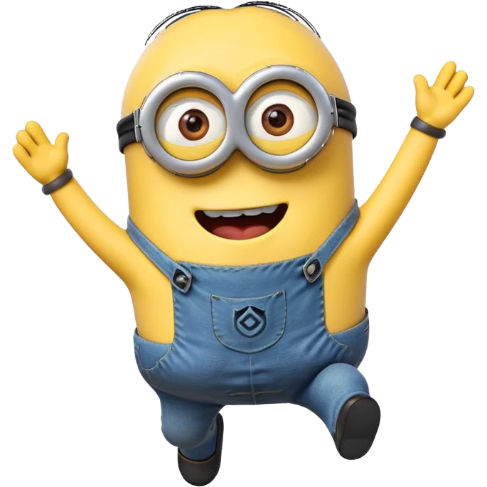 Exited minion jumping up and down emoji