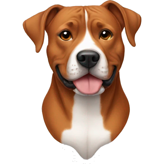 Two red Amstaff friends emoji