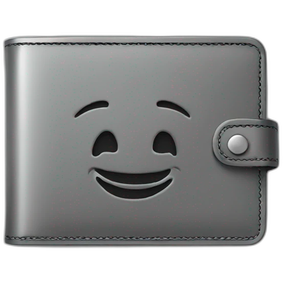 A metal slim wallet emoji