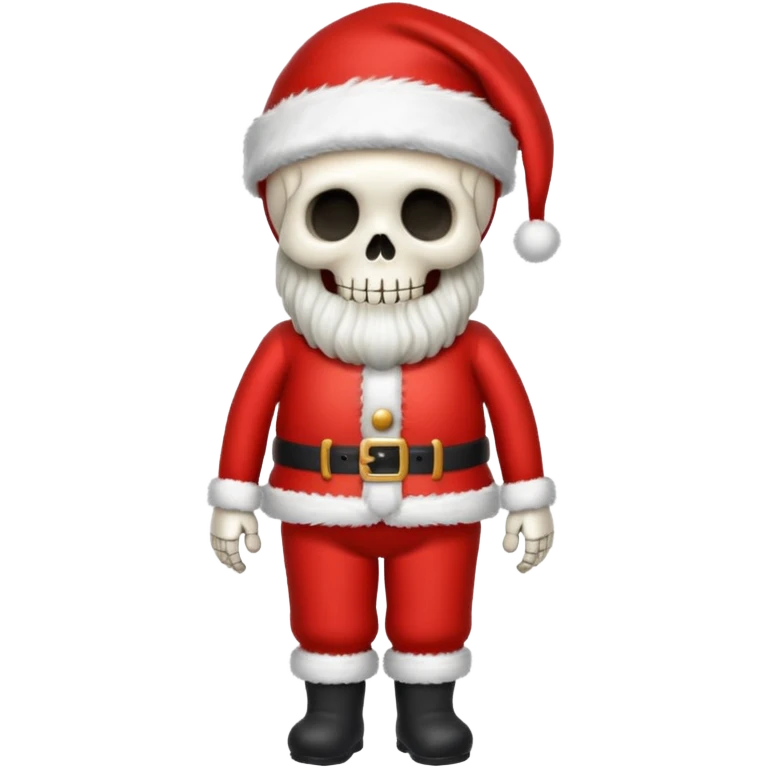 Skeleton death dressed as santa emoji