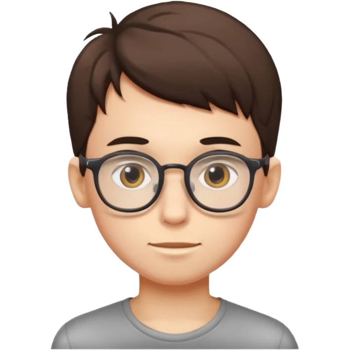 skinny boy with glasses emoji