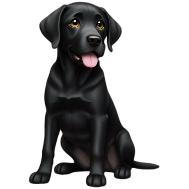 black labrador gold emoji