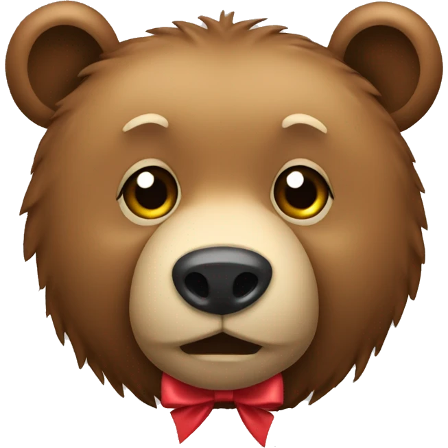 Bear with bow emoji