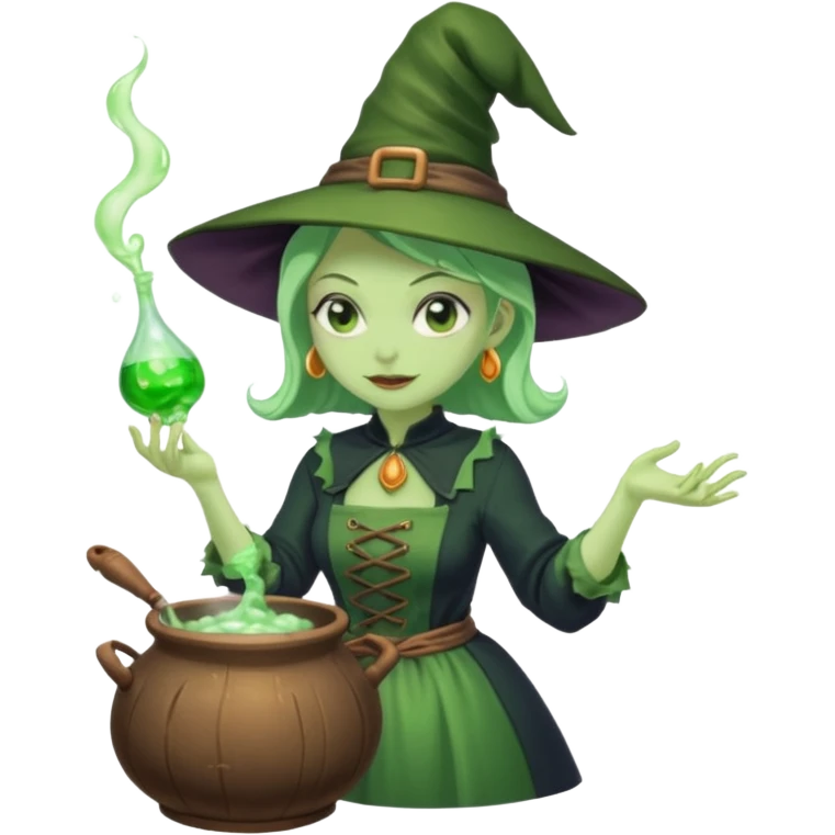 green witch cooking potion emoji