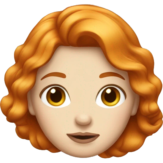 Fair skin girl with ginger hair glamorous emoji