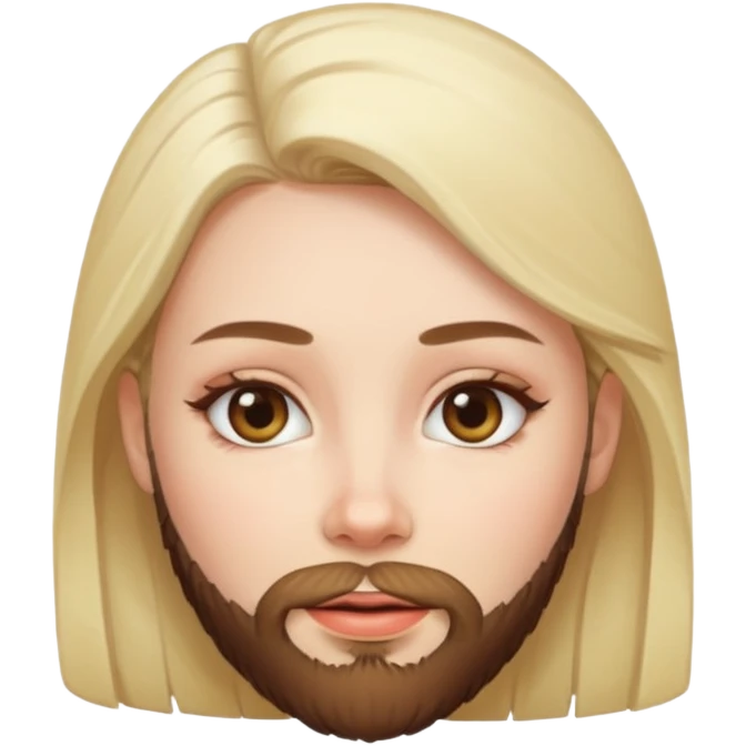 Female with 
beard emoji