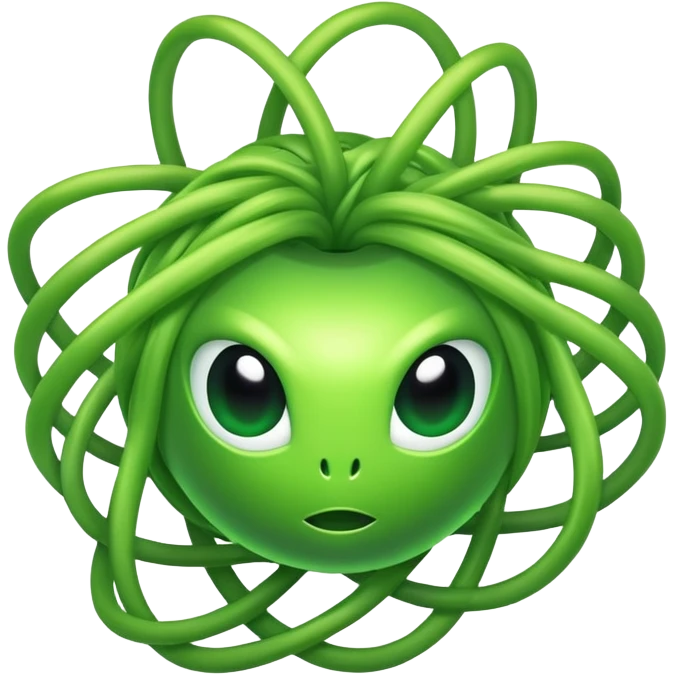 Alien ball hair emoji