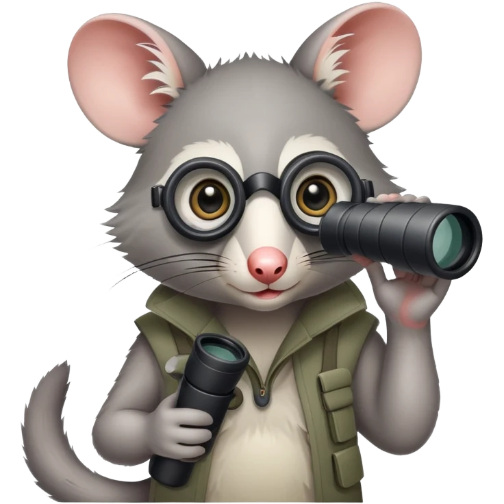 Possum with binoculars  emoji