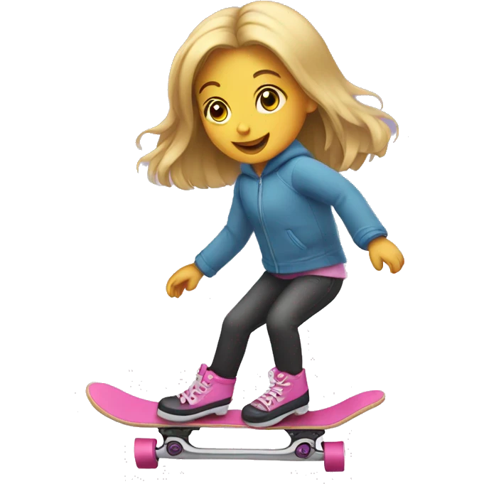 Little girl riding skate emoji