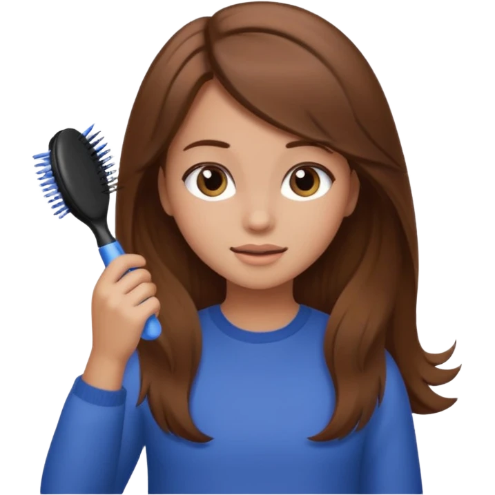 Cute car brushing hair emoji