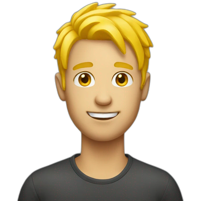 guy with yellow hair emoji