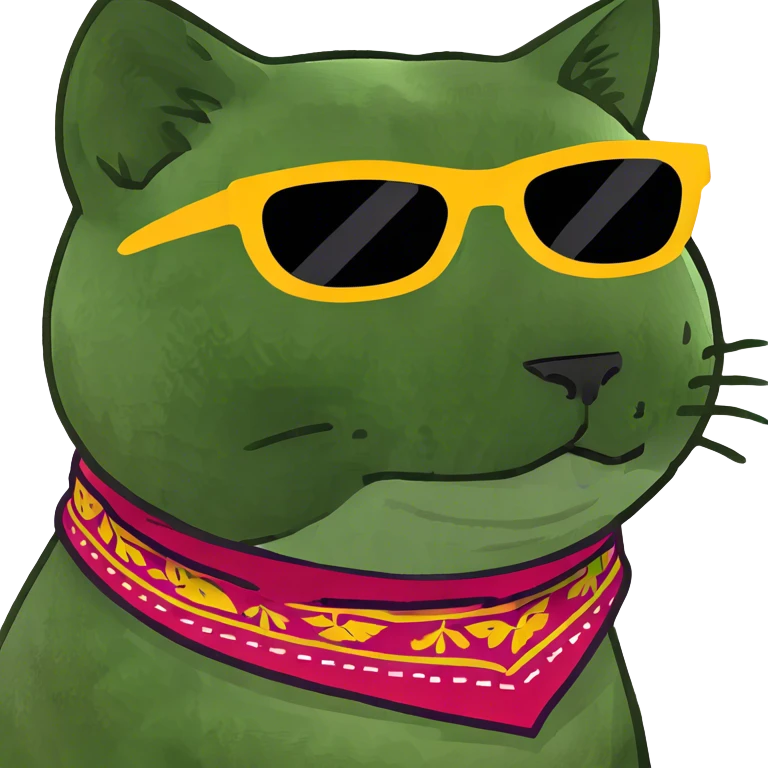 Cat with sunglasses emoji