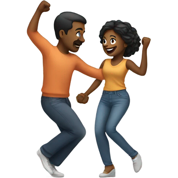 Couple dancing together  emoji