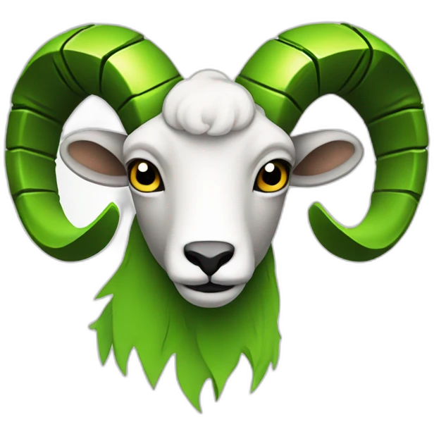 A logo of a ram with a bob and a monster energy emoji