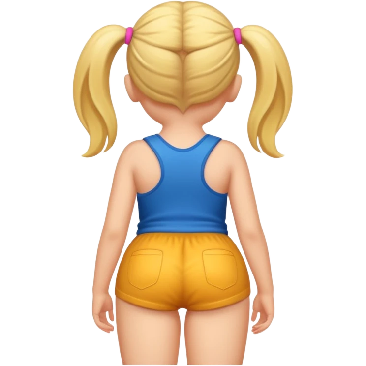 Female beautiful kid showing butt emoji