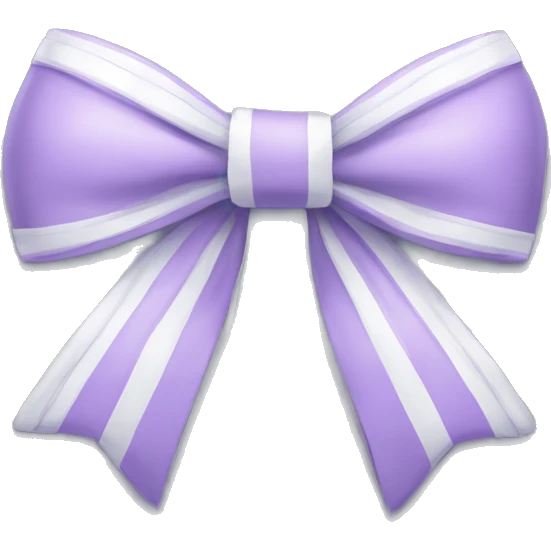 Lilac bow with white details emoji