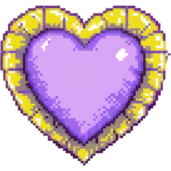 violet shining heart emoji