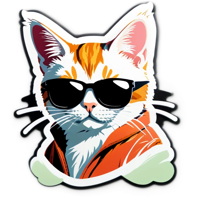 Cat with sunglasses emoji