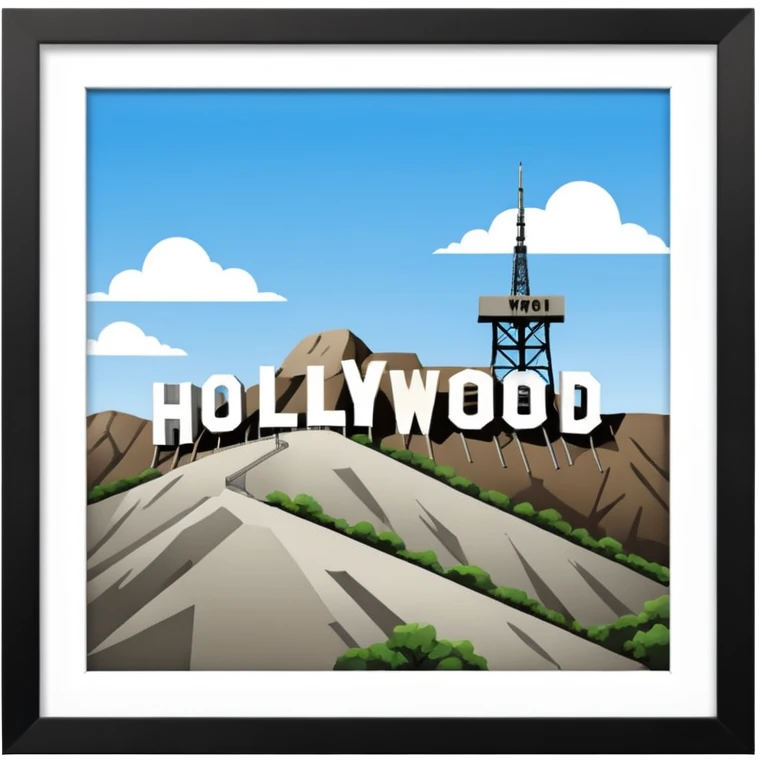 hollywood sign emoji