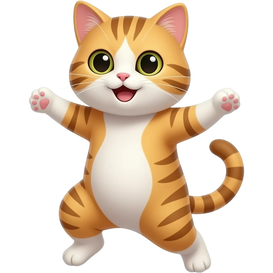 Happy cat dancing emoji