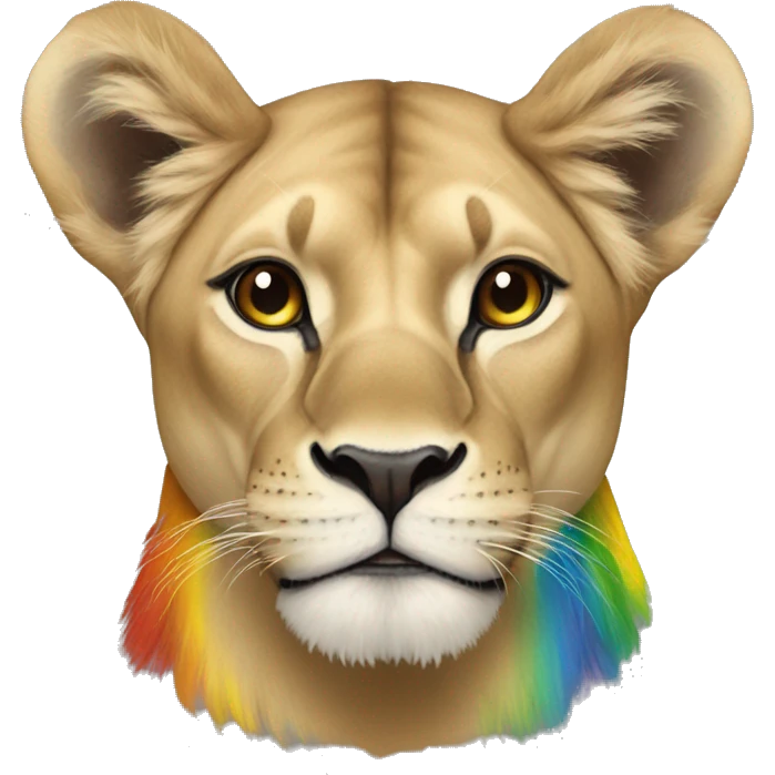 rainbow lioness emoji