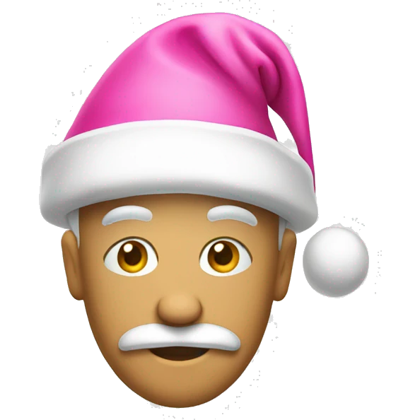 pink santa hat emoji