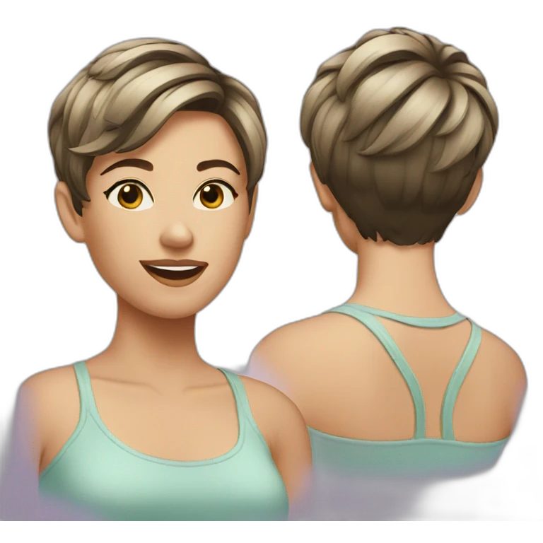 Short Hair styles  emoji