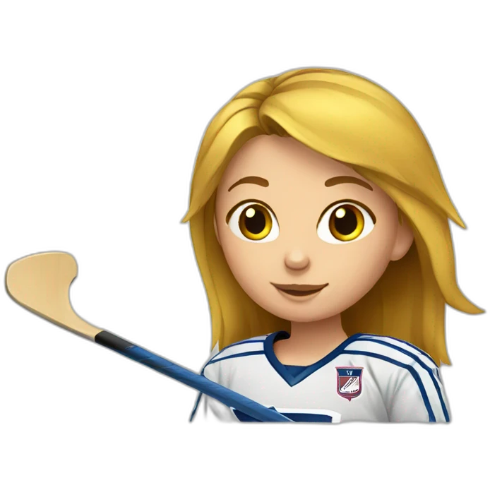niña hockey emoji